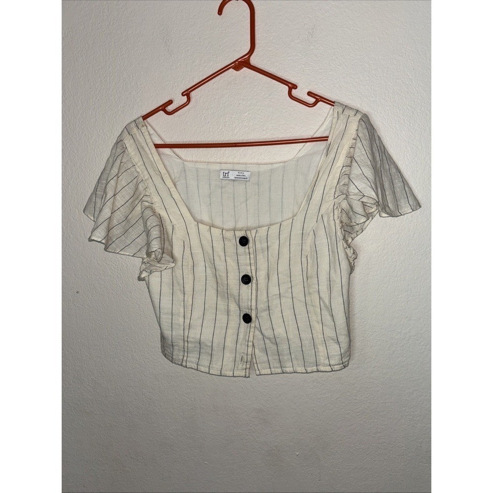 Zara Pinstripe Crop Top Unknown Size